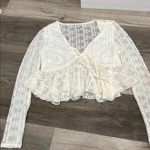 Elegant Cream Lace Top